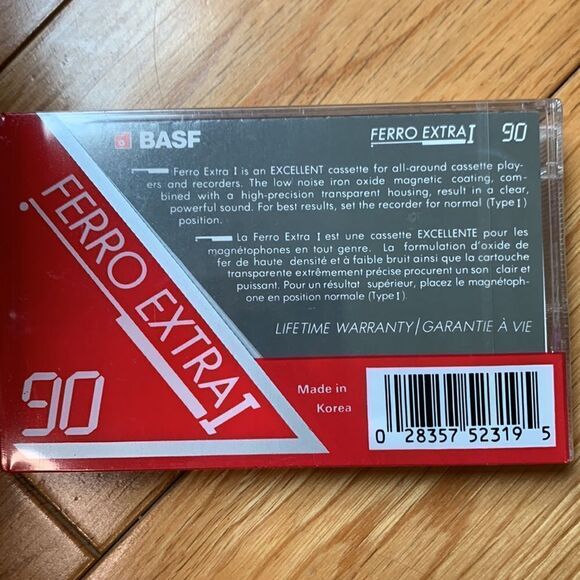 BASF Ferro Extra I 90 Minute Blank Audio Cassette Tape 1 one New Sealed tape - Picture 5 of 7